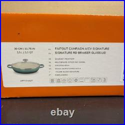 Le Creuset Signature Braiser With Glass Lid 3.5qt Artichoke