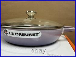 Le Creuset Signature Braiser With Glass Lid 3.5qt Provence Bluebell Purple