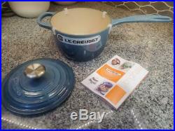 Le Creuset Signature Cast Iron 1.75 Qt Saucepan, Marine NEW