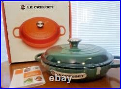 Le Creuset Signature Cast Iron 2 1/4 Quart Braiser, Artichaut Green NEW