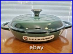 Le Creuset Signature Cast Iron 2 1/4 Quart Braiser, Artichaut Green NEW