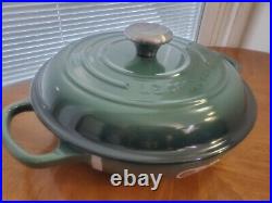 Le Creuset Signature Cast Iron 2 1/4 Quart Braiser, Artichaut Green NEW