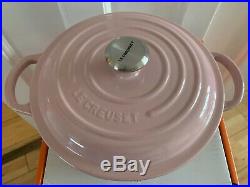 Le Creuset Signature Cast Iron 22cm Stewpot Chiffon Pink (BNIB)