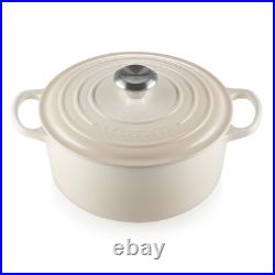 Le Creuset Signature Cast Iron 26cm Round Casserole 5.5 Qt Meringue