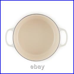 Le Creuset Signature Cast Iron 26cm Round Casserole 5.5 Qt Meringue