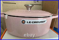 Le Creuset Signature Cast Iron 27cm Oval Casserole Chiffon Pink(No Box) New