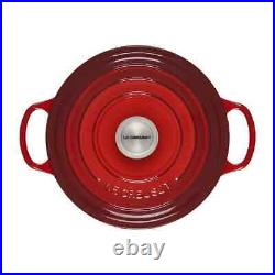 Le Creuset Signature Cast Iron 3-1/2 Quart Round Dutch Oven Cerise