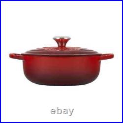 Le Creuset Signature Cast Iron 3-1/2 Quart Round Dutch Oven Cerise