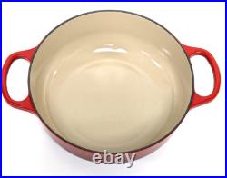 Le Creuset Signature Cast Iron 3.5 Quart QT Sauteuse Oven, Cerise Red Dutch