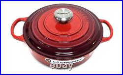 Le Creuset Signature Cast Iron 3.5 Quart QT Sauteuse Oven, Cerise Red Dutch