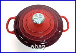 Le Creuset Signature Cast Iron 3.5 Quart QT Sauteuse Oven, Cerise Red Dutch