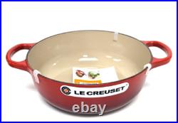 Le Creuset Signature Cast Iron 3.5 Quart QT Sauteuse Oven, Cerise Red Dutch