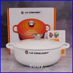 Le Creuset Signature Cast Iron 3.5 Quart Sauteuse, White New