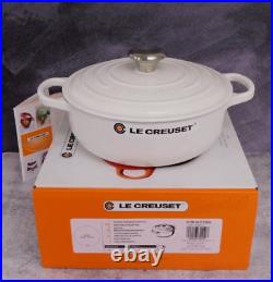 Le Creuset Signature Cast Iron 3.5 Quart Sauteuse, White New