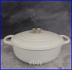 Le Creuset Signature Cast Iron 3.5 Quart Sauteuse, White New