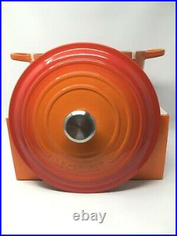 Le Creuset Signature Cast Iron 7 1/4-Qt Round Dutch Oven, Flame Orange