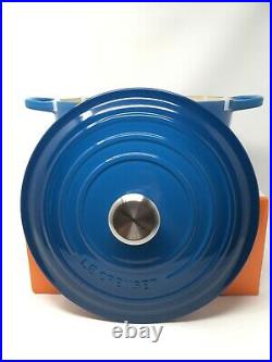 Le Creuset Signature Cast Iron 7 1/4-Qt Round Dutch Oven, Marseille Blue