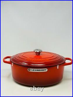 Le Creuset Signature Cast Iron 9 1/2-qt Oval Dutch Oven, Cherry Red