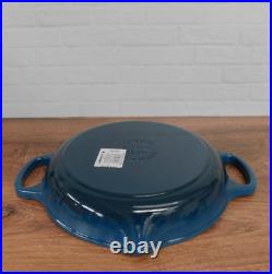 Le Creuset Signature Cast Iron 9.75 Inch Round Deep Grill Pan, Deep Teal NEW