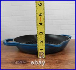 Le Creuset Signature Cast Iron 9.75 Inch Round Deep Grill Pan, Deep Teal NEW