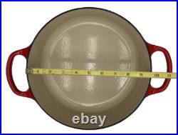 Le Creuset Signature Cast Iron Dutch Oven 4.5 Quart Cherry Red/ Lid #24 NEW