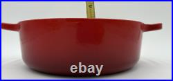 Le Creuset Signature Cast Iron Dutch Oven 4.5 Quart Cherry Red/ Lid #24 NEW