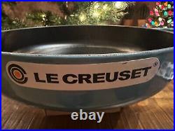 Le Creuset Signature Cast Iron Everyday 11 Pan Caribbean Teal NEW (Damage Box)