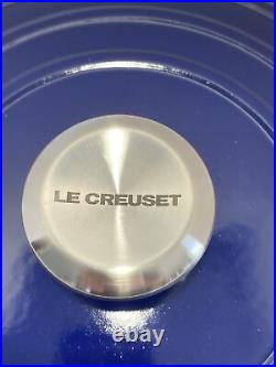 Le Creuset Signature Cast Iron LID For A 7.25 Quart Round Dutch Oven Indigo Blue