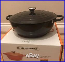 Le Creuset Signature Cast Iron Marmite Signature 32cm Soup Pot -Onyx Black NEW