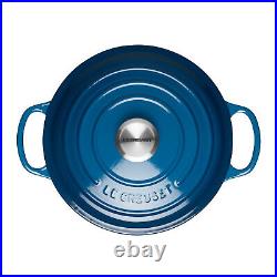 Le Creuset Signature Cast Iron Round Casserole 2.75 Qt Marseille Blue