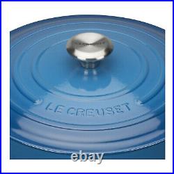 Le Creuset Signature Cast Iron Round Casserole 2.75 Qt Marseille Blue