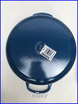 Le Creuset Signature Cast-Iron Round Dutch Oven Marseille Blue NEW, 5 1/2 Qt