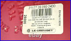 Le Creuset Signature Enamel Cast Iron No. 26 Cerise Dutch Oven with Lid, 5.5 Qt