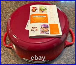 Le Creuset Signature Enamel Cast Iron No. 26 Cerise Dutch Oven with Lid, 5.5 Qt