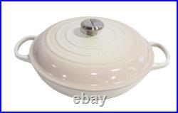 Le Creuset Signature Enameled Cast Iron 3.5-Qt. Braiser / Meringue / see picture