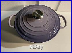 Le Creuset Signature Enameled Cast-Iron 5-1/2 Qt Round Dutch Oven, Plum color