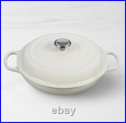 Le Creuset Signature Enameled Cast Iron Braiser, 3 1/2-Qt. White MSRP $368