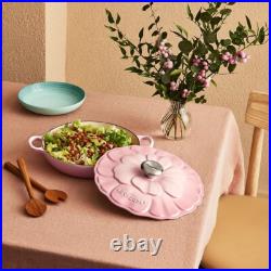 Le Creuset Signature Enameled Cast Iron Petal Braiser, 2.25qt, Shell Pink