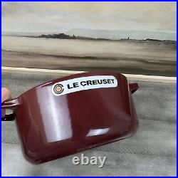 Le Creuset Signature Enameled Cast Iron Round Dutch Oven 4 1/2-Qt Rhone Read OB