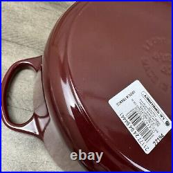 Le Creuset Signature Enameled Cast Iron Round Dutch Oven 4 1/2-Qt Rhone Read OB