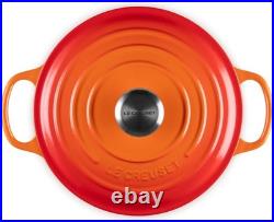 Le Creuset Signature Enameled Cast Iron Round Dutch Oven 4 1/2 qt. Flamme Dorée