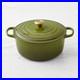 Le Creuset Signature Enameled Cast Iron Round Dutch Oven, Olive, 5.5 Qt/7.25 Qt