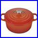 Le Creuset Signature Enameled Cast Iron Round Wide Dutch Oven 3 1/2 Qt. Flame