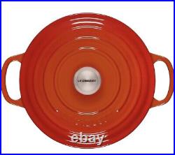 Le Creuset Signature Enameled Cast Iron Round Wide Dutch Oven 3 1/2 Qt. Flame