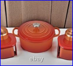 Le Creuset Signature Enameled Cast Iron Round Wide Dutch Oven 3 1/2 Qt. Flame