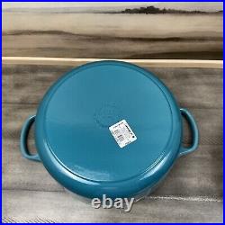 Le Creuset Signature Enameled Cast Iron Round Wide Dutch Oven 6 3/4-Qt Caribbean