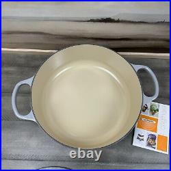 Le Creuset Signature Enameled Cast Iron Round Wide Dutch Oven 6 3/4-Qt Gray OB