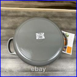 Le Creuset Signature Enameled Cast Iron Round Wide Dutch Oven 6 3/4-Qt Gray OB