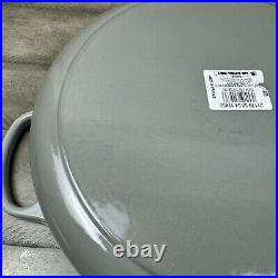 Le Creuset Signature Enameled Cast Iron Round Wide Dutch Oven 6 3/4-Qt Gray OB