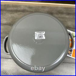 Le Creuset Signature Enameled Cast Iron Round Wide Dutch Oven 6 3/4-Qt Gray OB